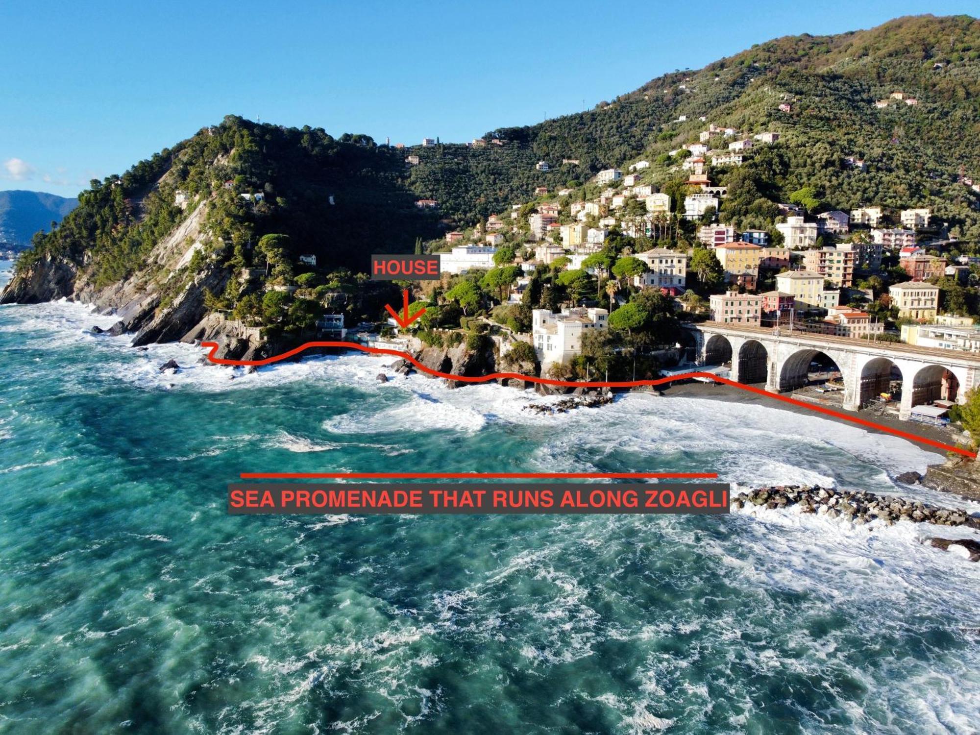 Ferienwohnung La Terrazza Sul Mare Zoagli Exterior foto